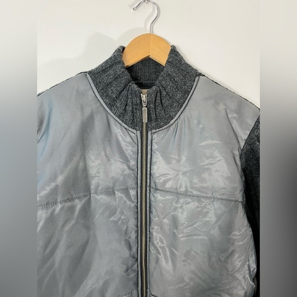 Marvin Richards New York Mens Sz Large Full Zip Wool Blend Sweater Puff Jacket - Picture 3 of 8